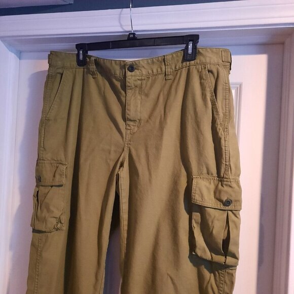 Madewell Cargo Pants Womens 16W Olive Low Slung Slouch Straight Utility Military - Picture 4 of 13